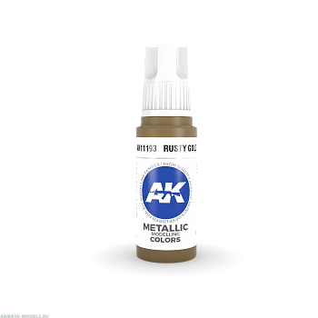 AK11193 Краска акриловая Rusty Gold 17ml