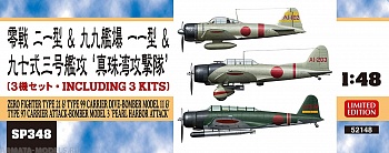 52148 ZERO FIGHTER TYPE 21/TYPE 99 CARRIER DIVE-BOMBER MODEL 11/ TYPE 97 CARRIER
