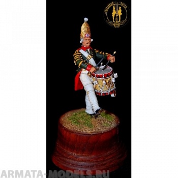 ОП.60.071 Фигура из белого металла Ротный барабанщик гвардии с 1797 по 1801 г. Россия. 