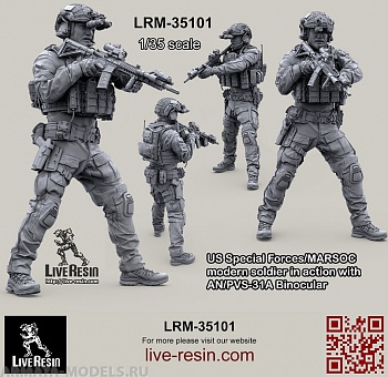 LRM35101 Боец СОФ/МАРСОК  в бинокулярных очках ночного видения - 6