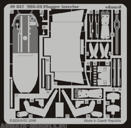 49357ED MiG-23 Flogger B interior