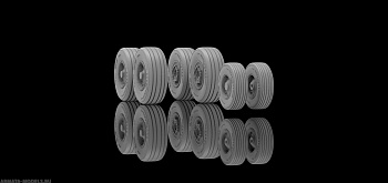 AM7292 Высокодетализированные колеса для C-130H без нагрузки