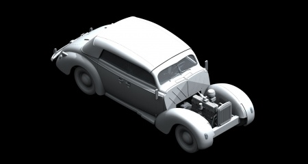 24022 Admiral кабриолет, Германский пассажирский автомобиль ІІ МВ с раскрытым тентом ICM