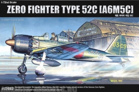 12493 Самолет  A6M5c Zero Fighter type 52c  Academy