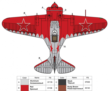 48001 Истребитель И-16  Валерия Чкалова ARK model
